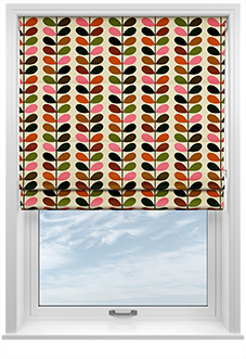 Orla Kiely Multi Stem, Pink & Red - Twist&Fit Roman Blind
